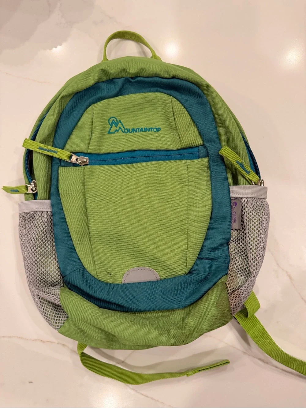Mountaintop Toddler Backpack Green & Teal 12”